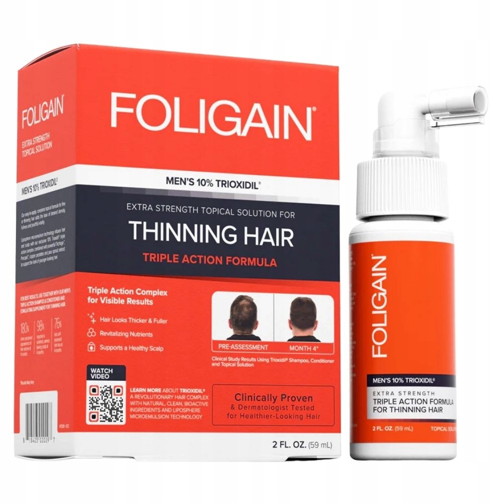 Kúra pro růst vlasů Foligain Men 10% Trioxidil 59 ml Pánské vypadávání vlasů