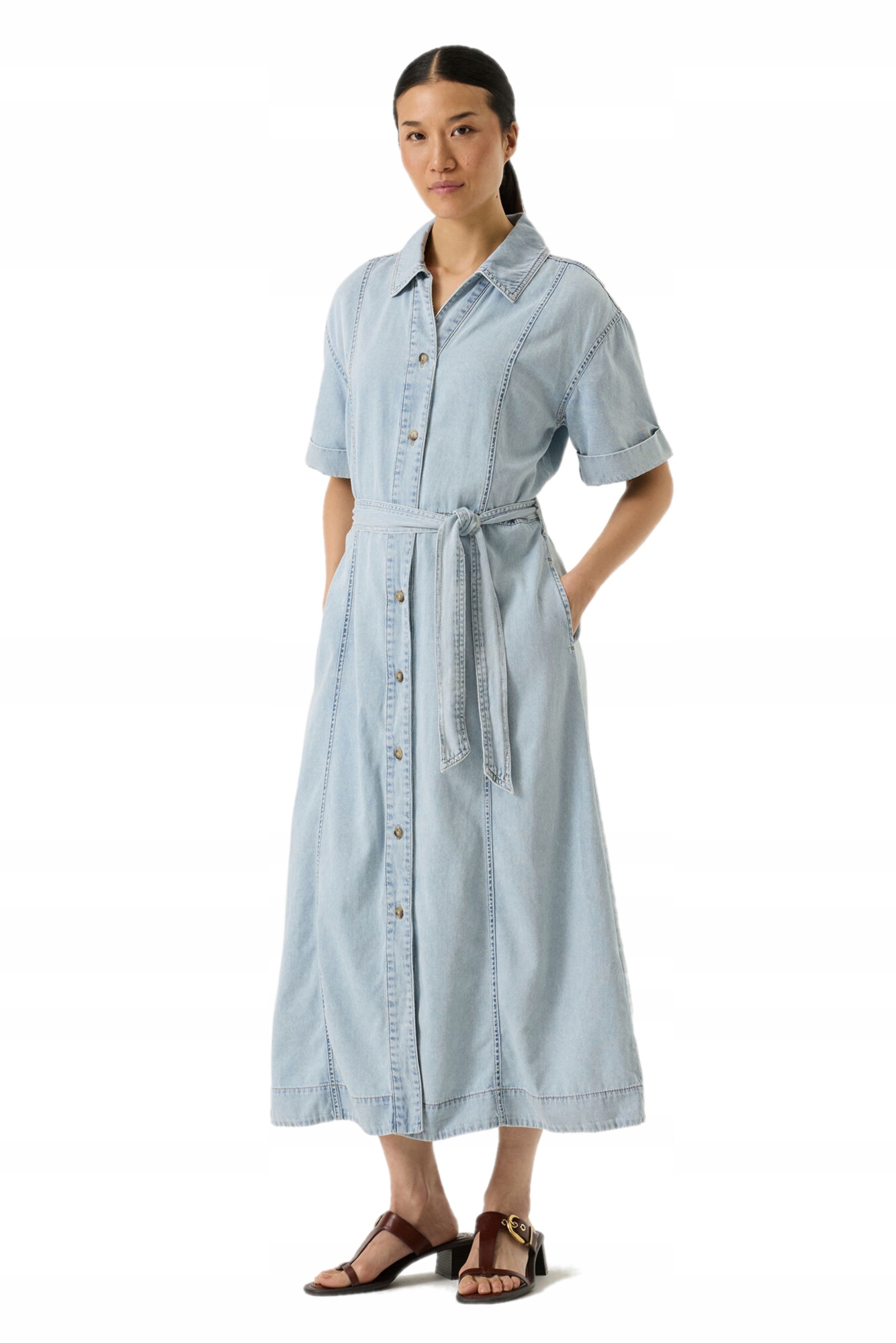 Šaty Dlouhé Maxi Džínové Stylové Garcia M