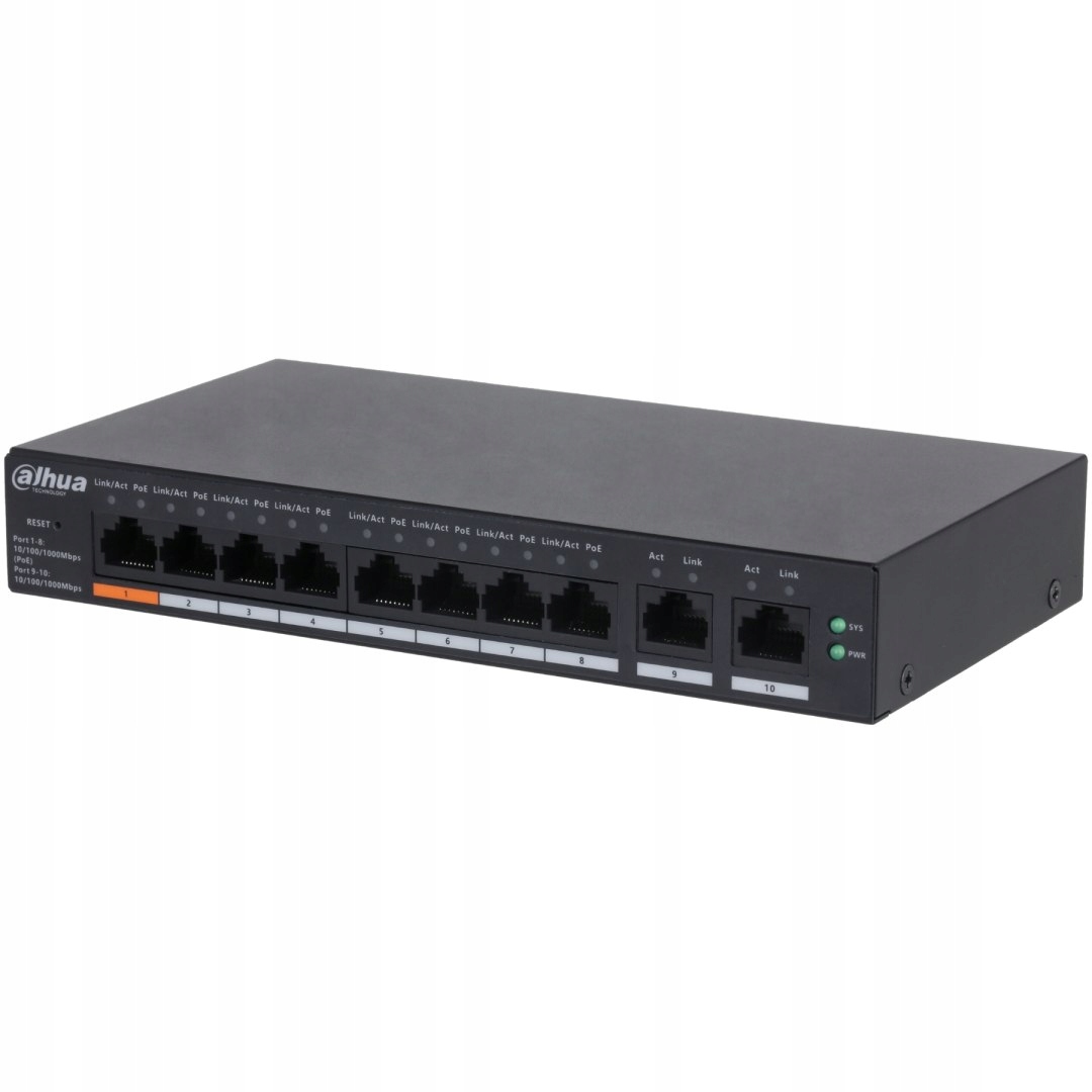 Switch Poe CS4010-8GT-60 8-PORTOVÝ Dahua