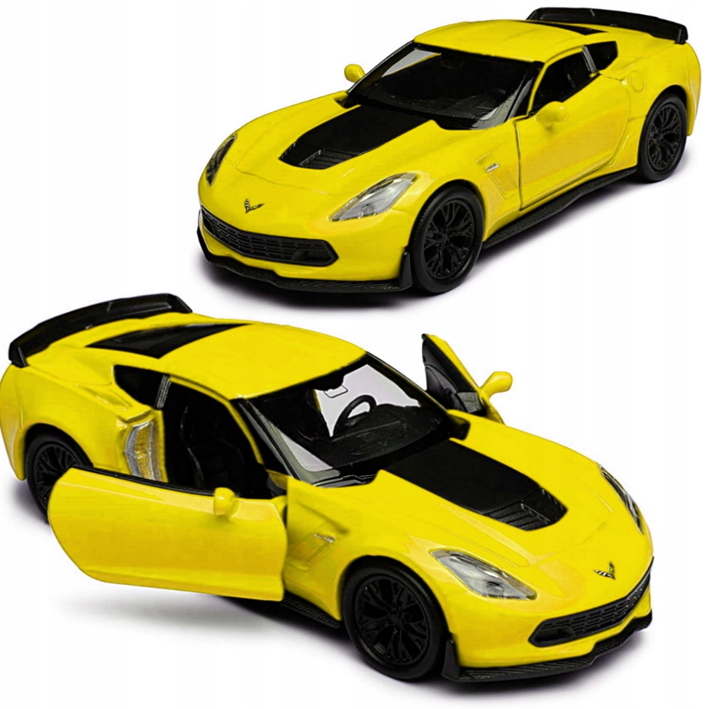 CHEVROLET CORVETTE Z06 MODEL WELLY 1:34 ŻÓŁTY Model Chevrolet Corvette Z06 2017