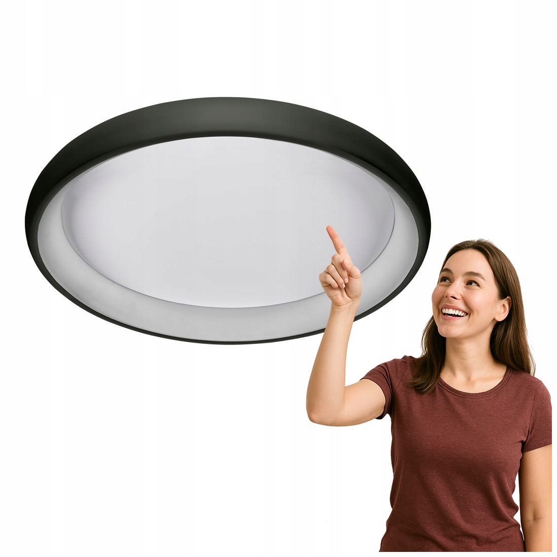 Moderné čierne Led Stropné Svietidlo Alessia Italux