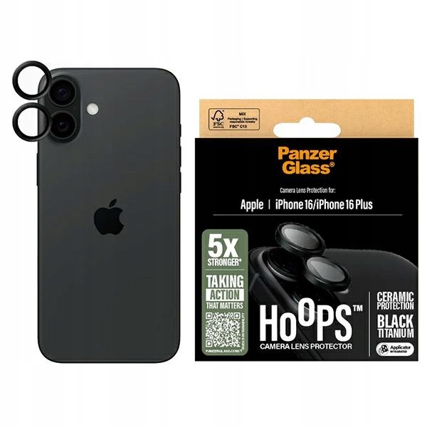 PanzerGlass Hoops Ceramic LensProtector iPhone 16 6.1" 16 Plus 6.7" 1281