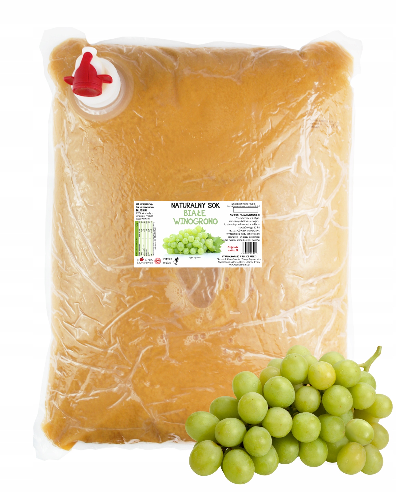 SOK Z WINOGRON 100% TŁOCZONY NFC DLA DZIECI 5L