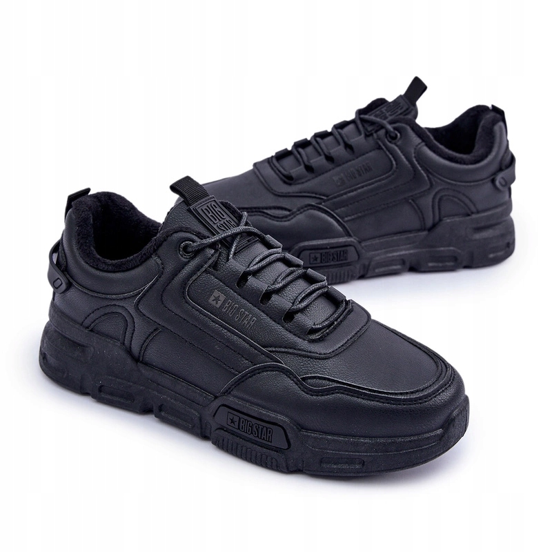 Pánské Zateplené Tenisky Big Star OO174584 Hi-poly Systém Černé 42