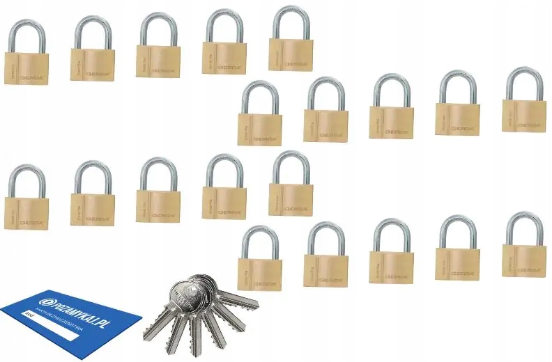 50 szt kłódki 40 jeden klucz GERDA Smart System