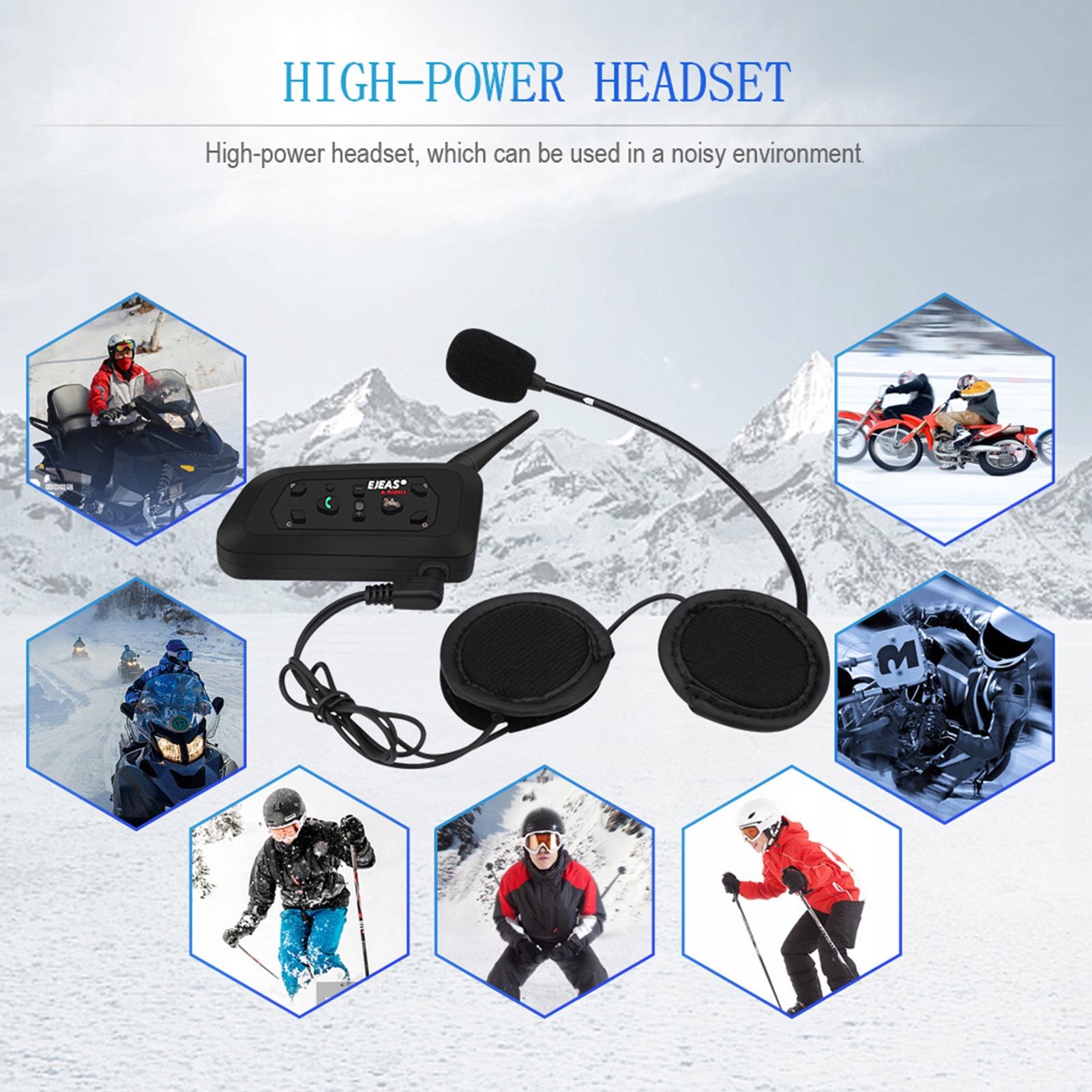 2 ZESTAWY EJEAS V6 PRO 1200M KASK MOTOCYKLOWY Kod producenta KFOSO2611