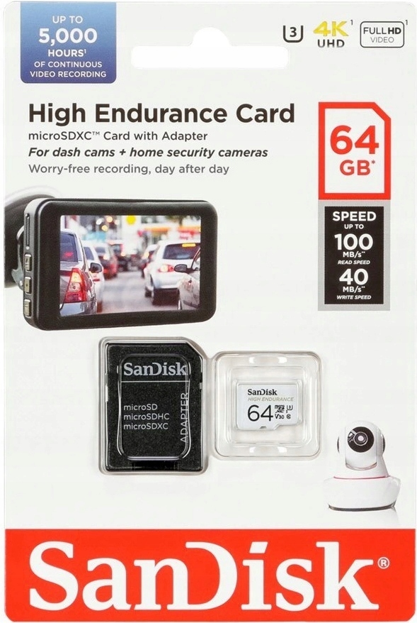 Карта памяти SanDisk High Endurance SDXC 64GB модель High Endurance