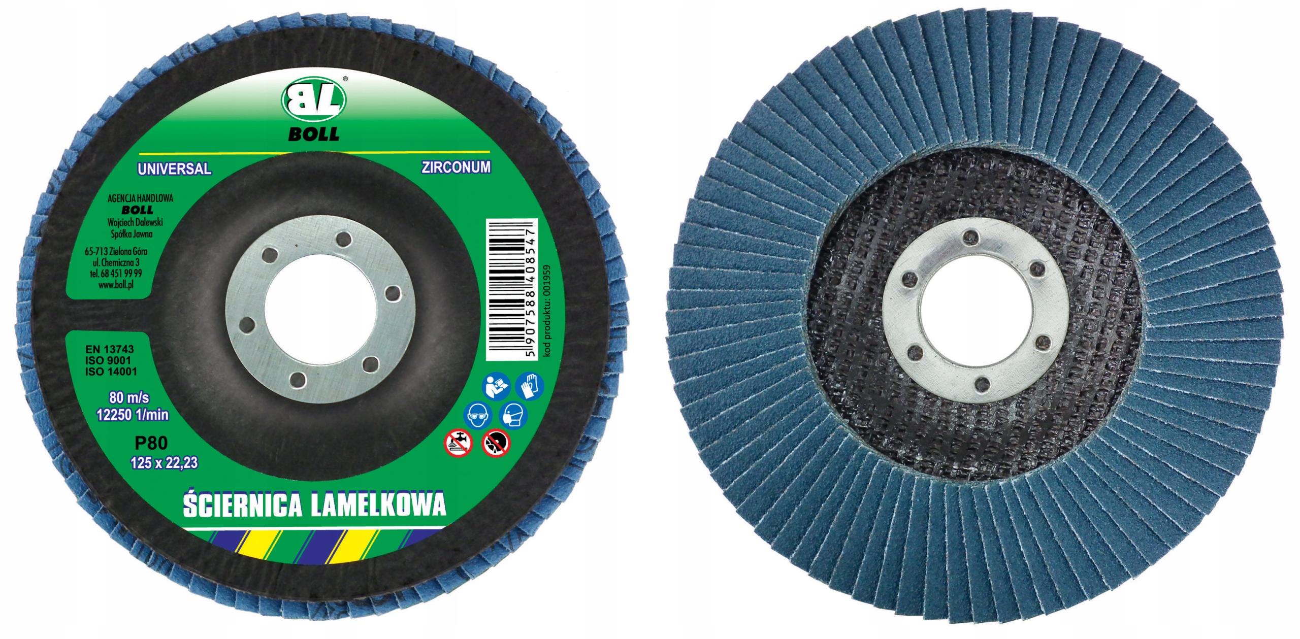 

Boll Ściernica Lamelkowa Krążek 125x22-95A-P80