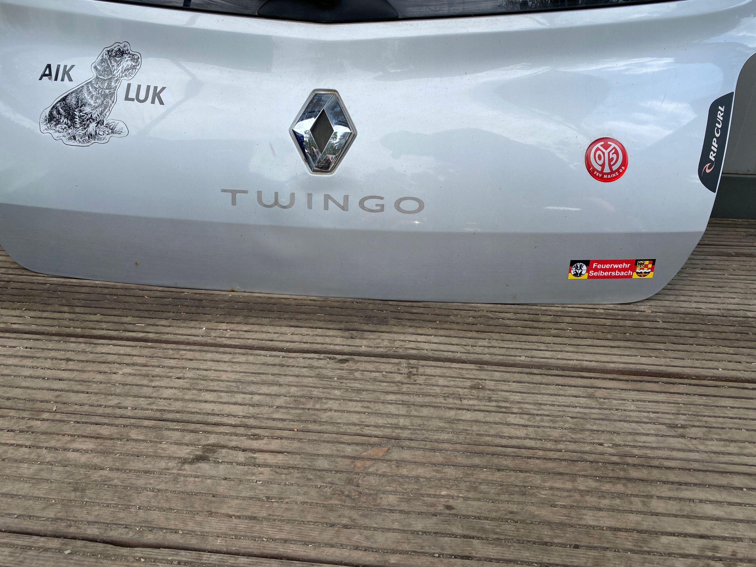 RENAULT TWINGO II complete trunk door boot SREBRNA