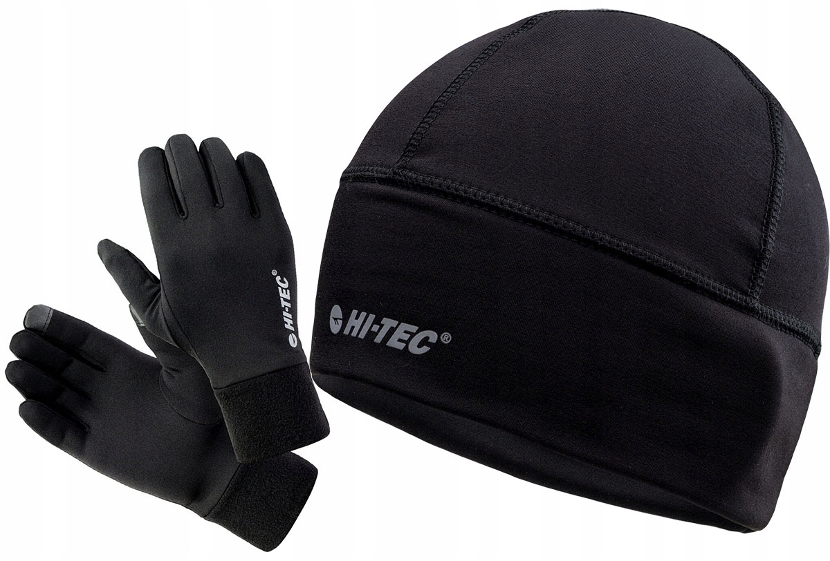 

Męska Czapka Rękawice Zestaw Biegania Hi-tec J+j