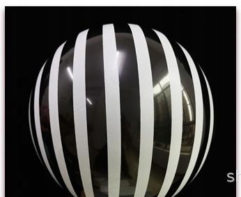 

Kryształowa Kula Balon 45cm Folia z paski Ku-1