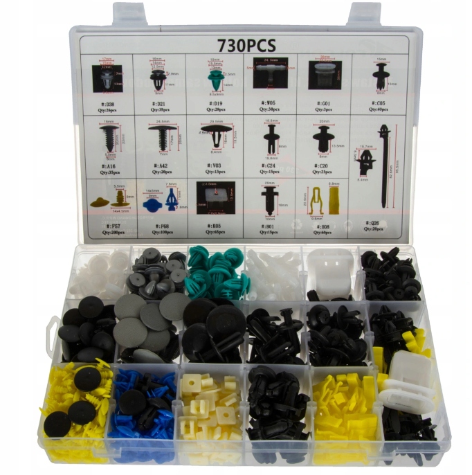 Spinki Samochodowe Klipsy Kołki Do Tapicerki 730EL