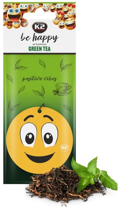 

K2 Be Happy zapach samochodowy zawieszka Green Tea