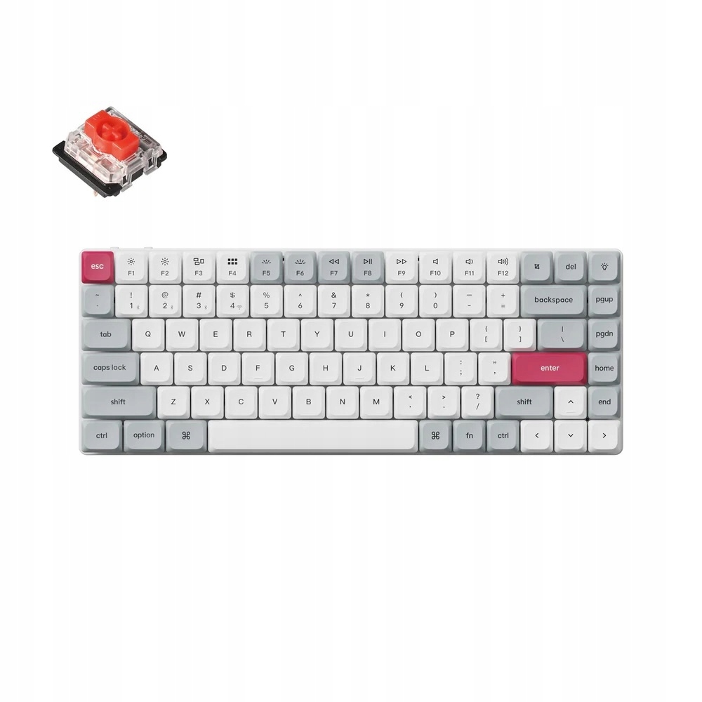 Keychron K3 Max Qmk/via Bezdrátová mechanická klávesnice bílá/šedá