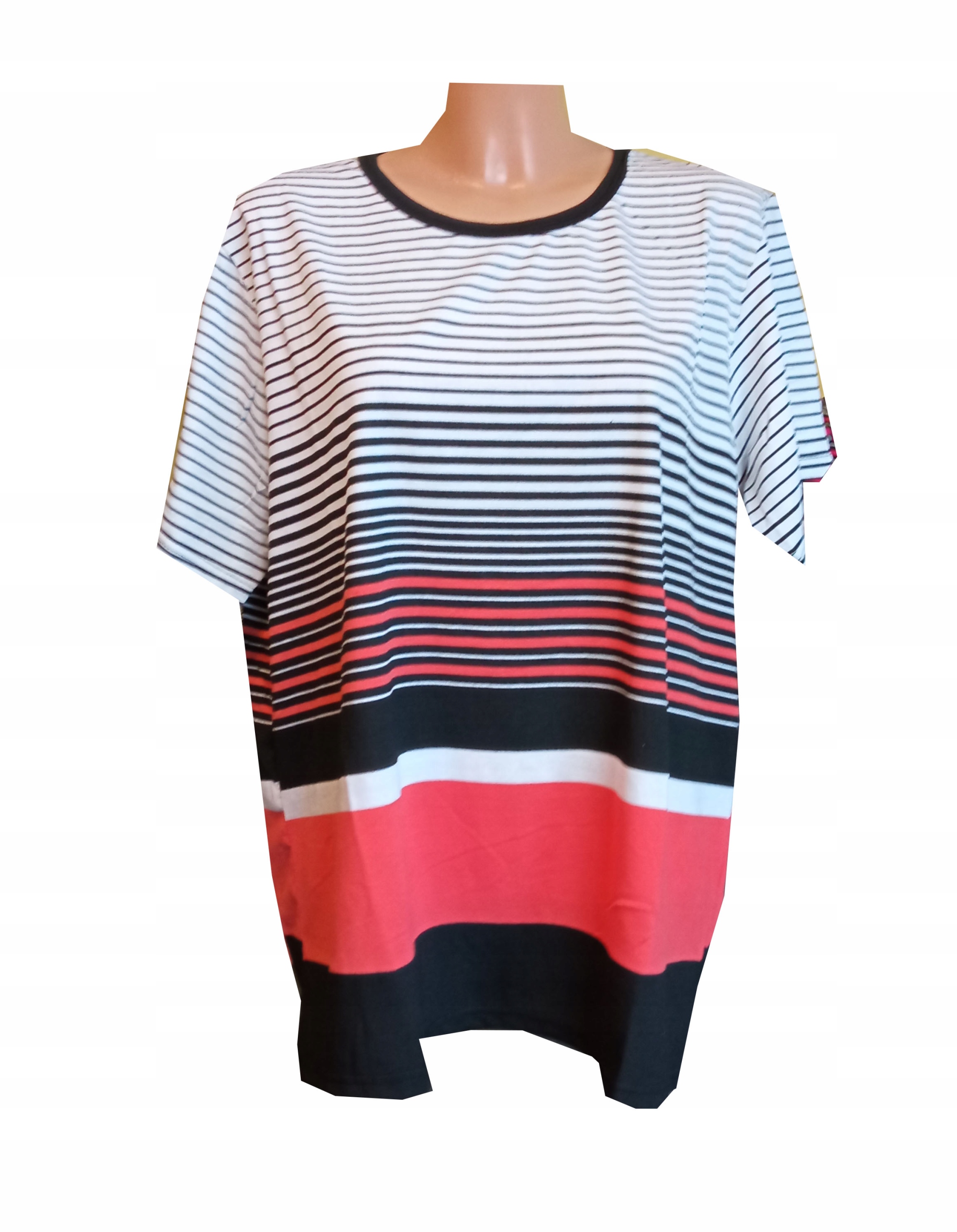 

Bluzka Koszulka kobieca paski XXXXXXL 6XL