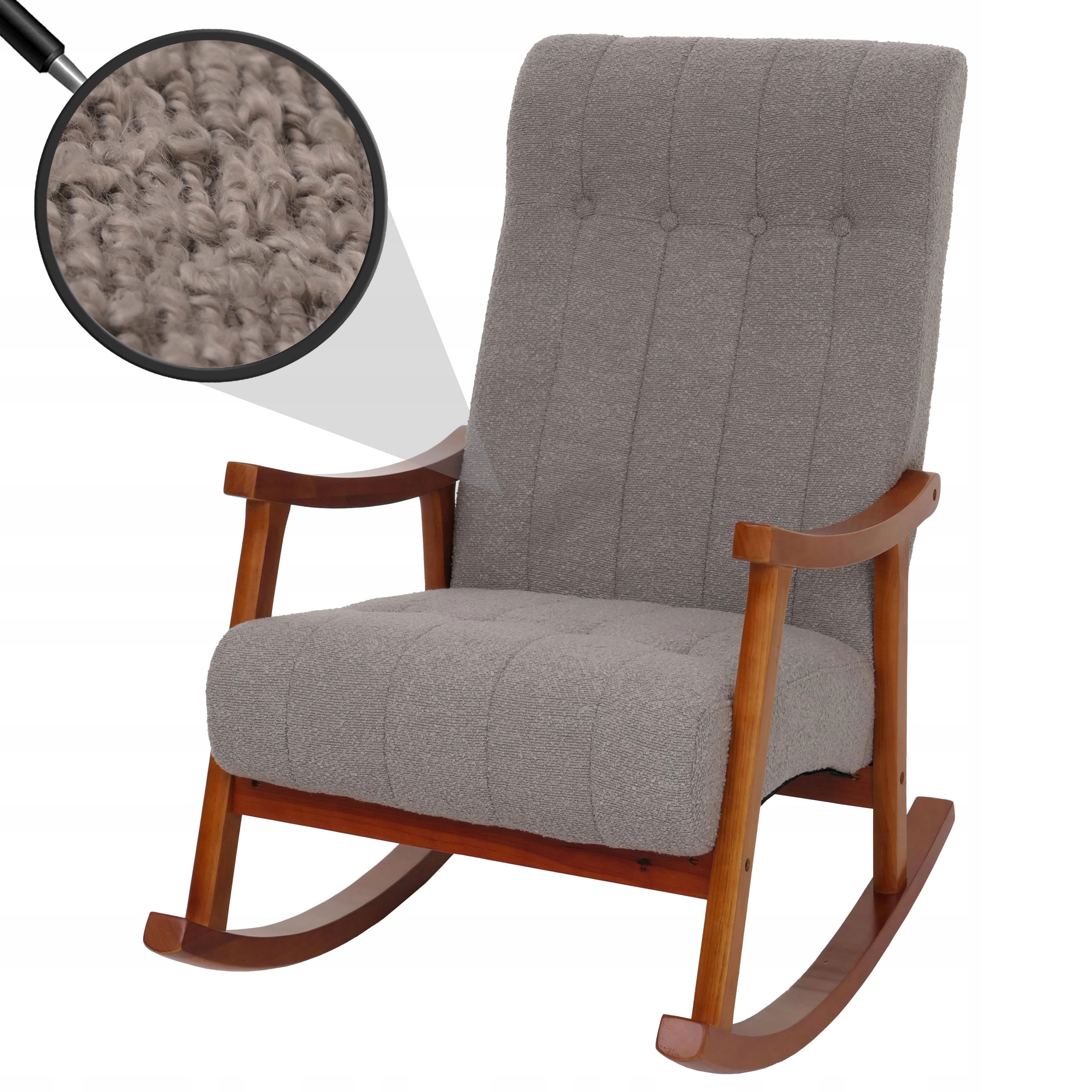 Hojdacie kreslo sivé Relaxačné kreslo