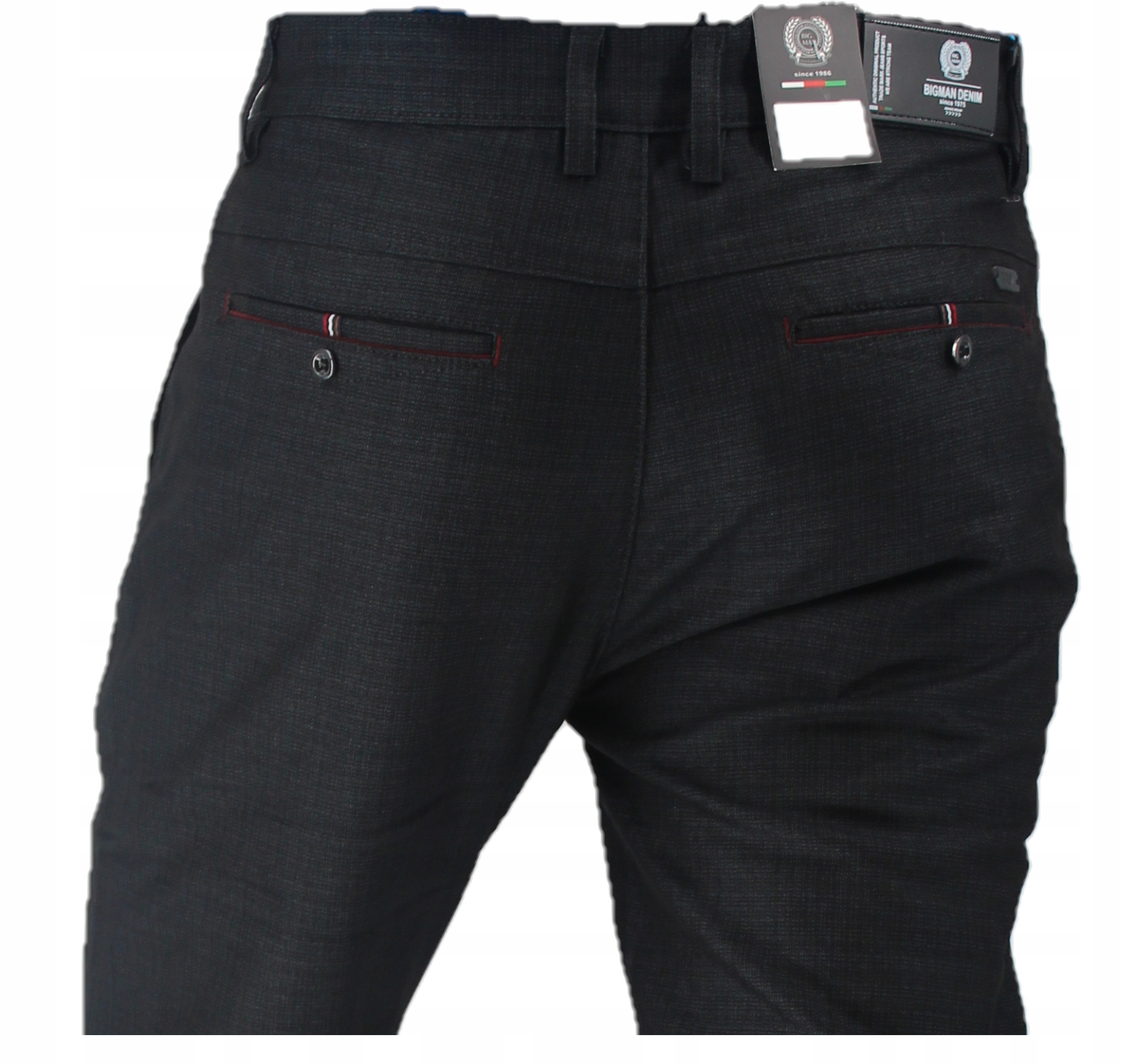 SPODNIE WIZYTOWE CZARNE KRÓTKA NOGAWKA W38