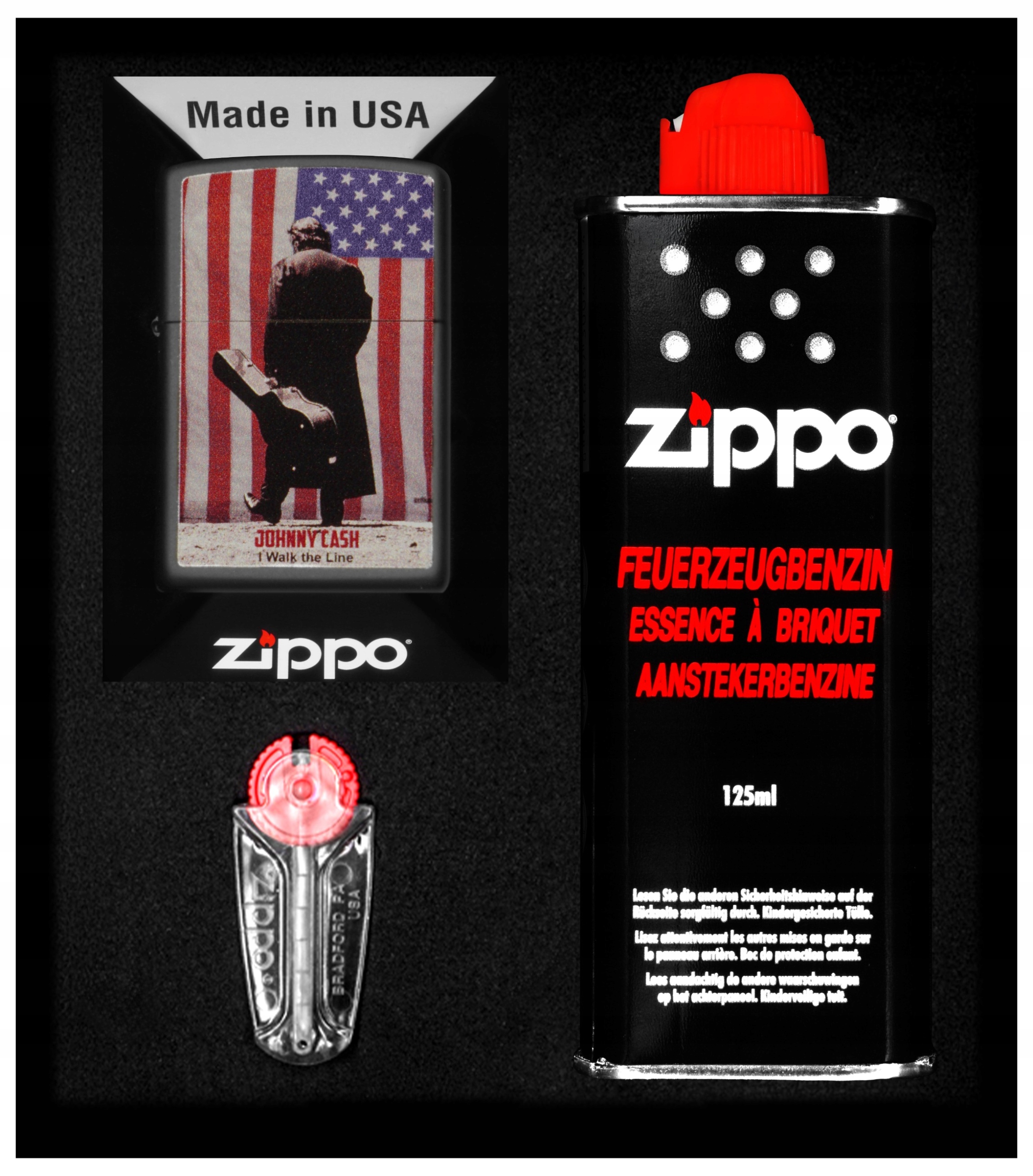 Sada Zippo Zapalovač Johnny Cash Dárková No1