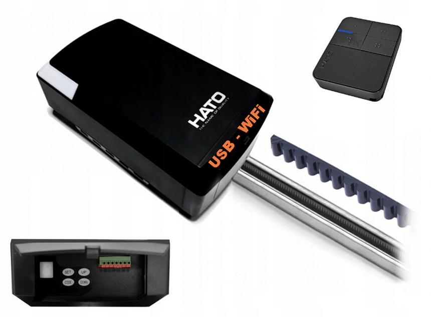 Napęd bramy garażowej HATO 300 PASEK 1000N USB