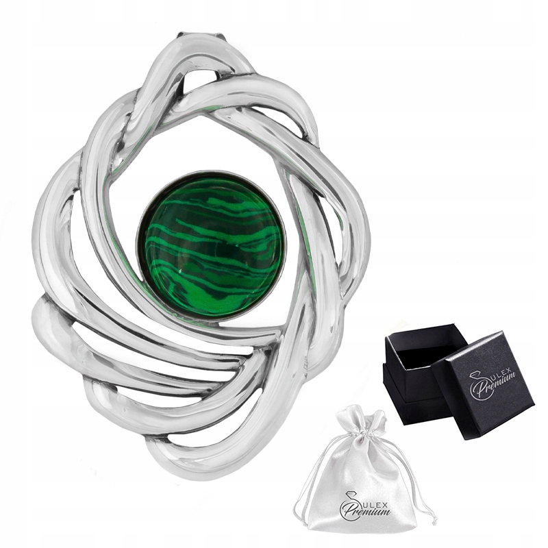 Přívěsek stříbro ryzost 925 Přívěsek s Malachitem Zelená Elegance