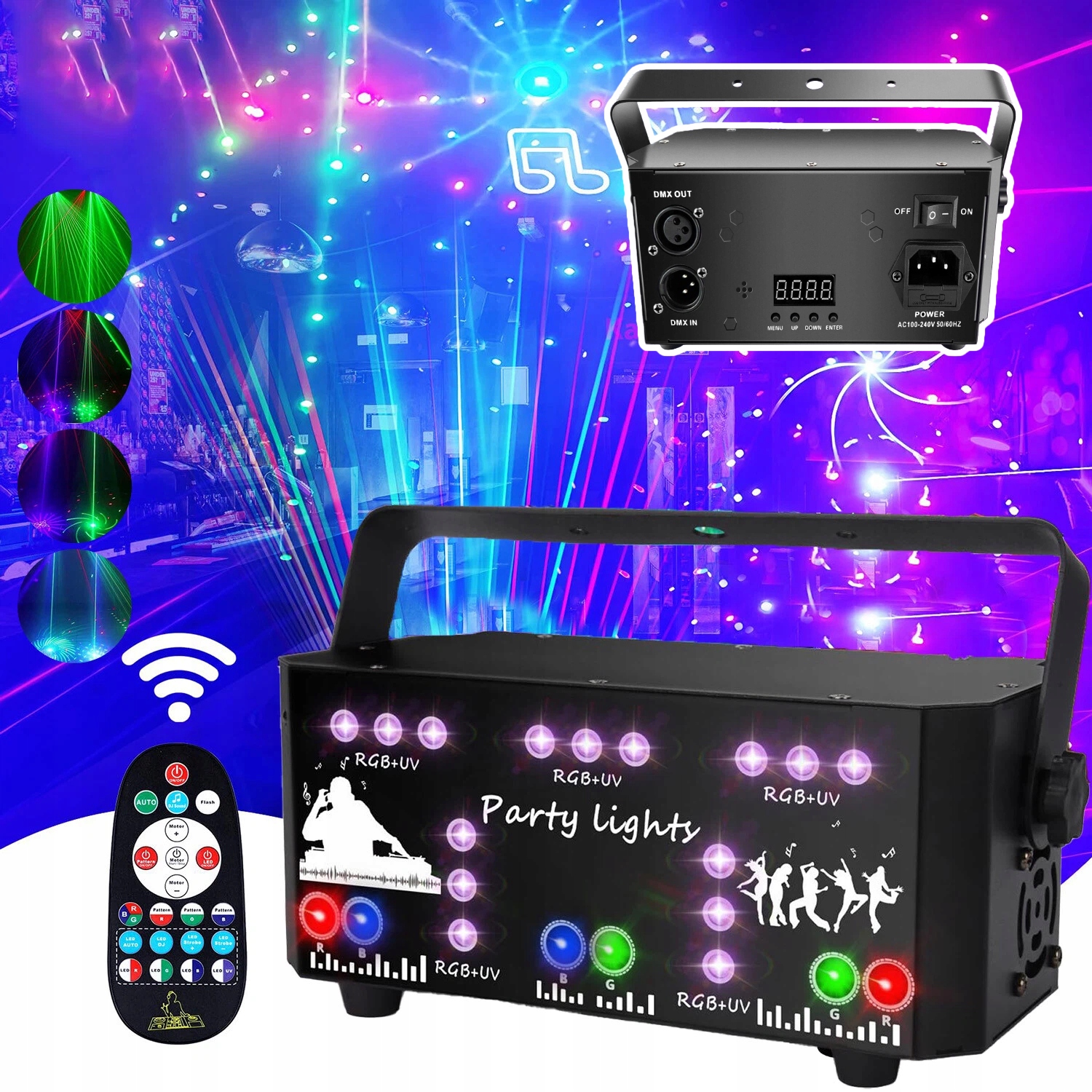 Laserový Disco 21 Očí Rgb S Dálkovým Ovládáním, Nástěnné Efekty Na Párty