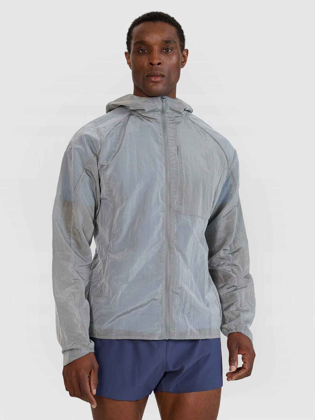 4F Pánská běžecká bunda Ultralight šedá M