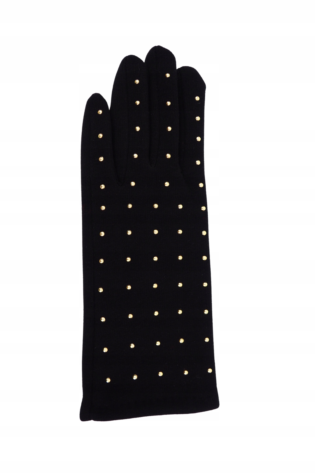 

Damskie rękawiczki bawełniane z dżetami czarne