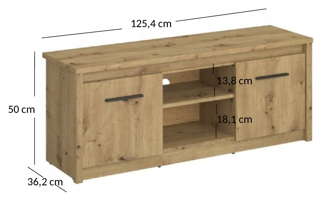 Stojąca SZAFKA RTV pod TV komoda dąb artisan Marka inna