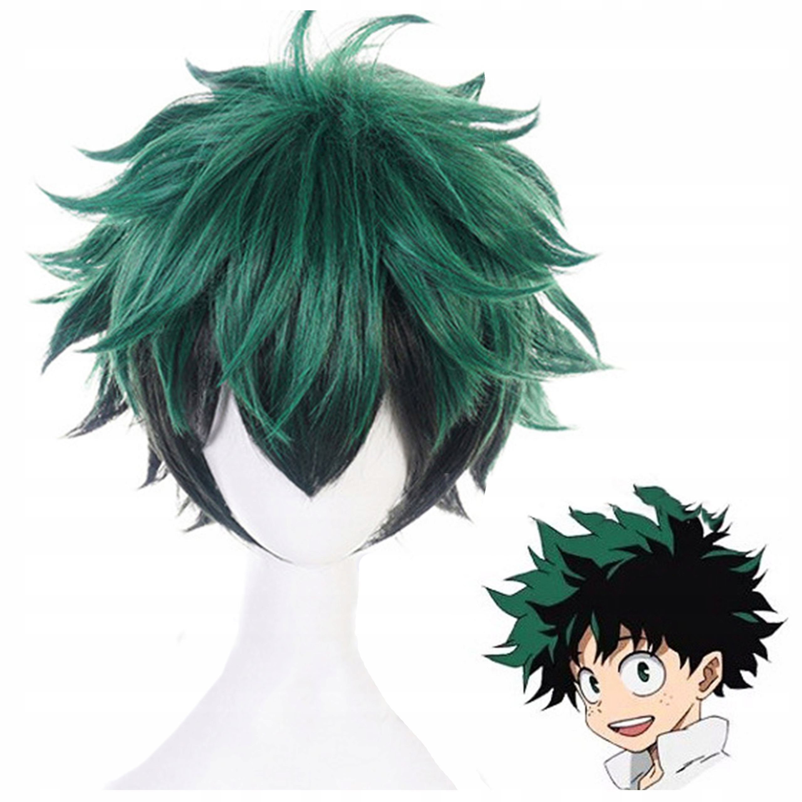 

Peruka cosplay Izuku Midoriya Deku anime Bnha