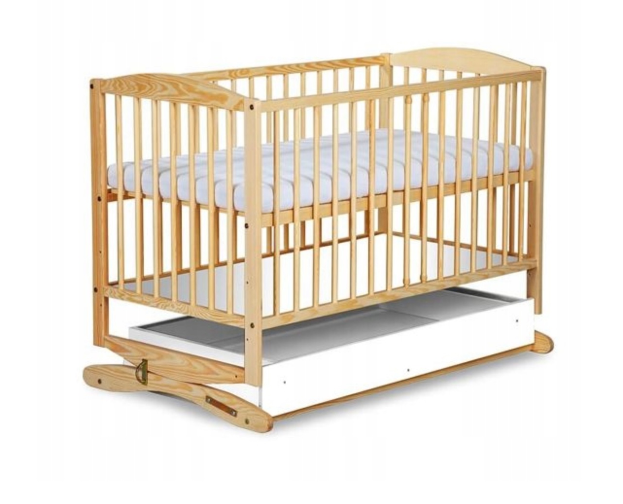 KLUPŚ Łóżeczko KOŁYSKA HENRY 120x60 sosna MATERAC Typ łóżko pojedyncze