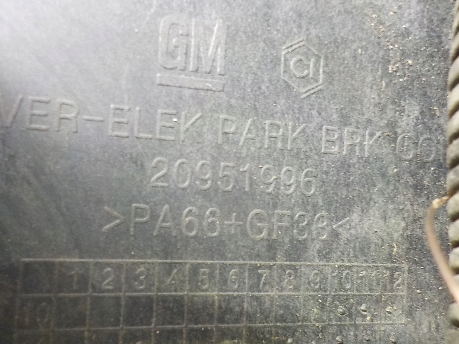 OPEL ANTARA brake electrical 20951996 5813