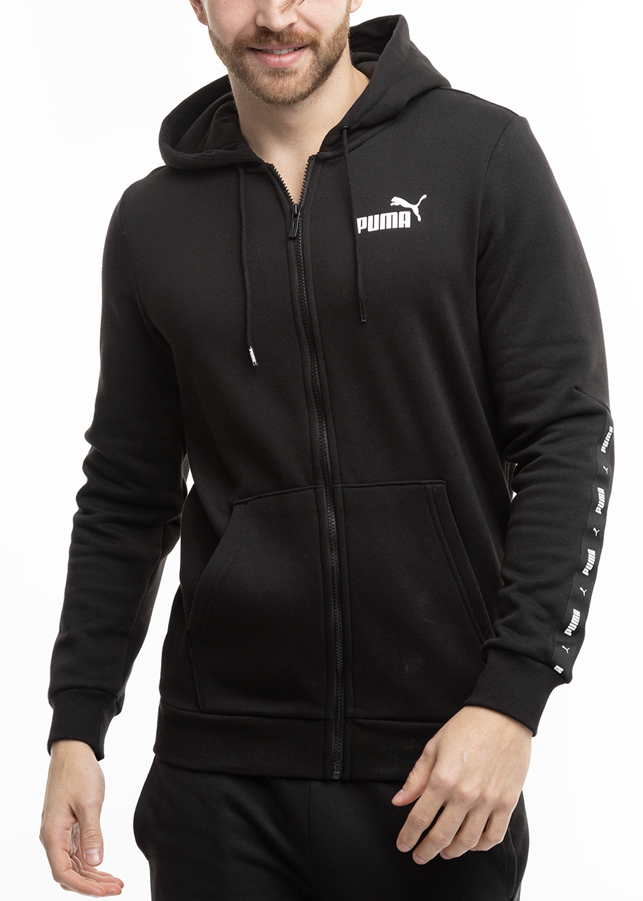 pánská mikina s kapucí Puma rozepínací bavlněná mikina s kapucí vel S