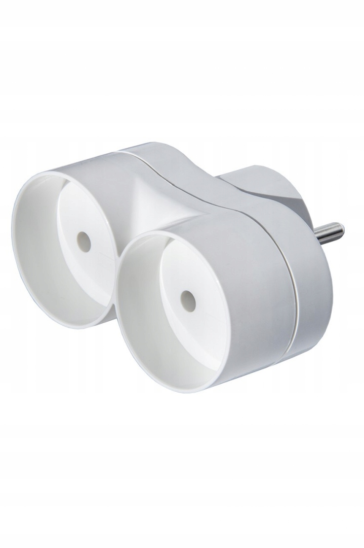 

Rozgałęźnik 2 gniazda okrągłe bez uziemienia R-260