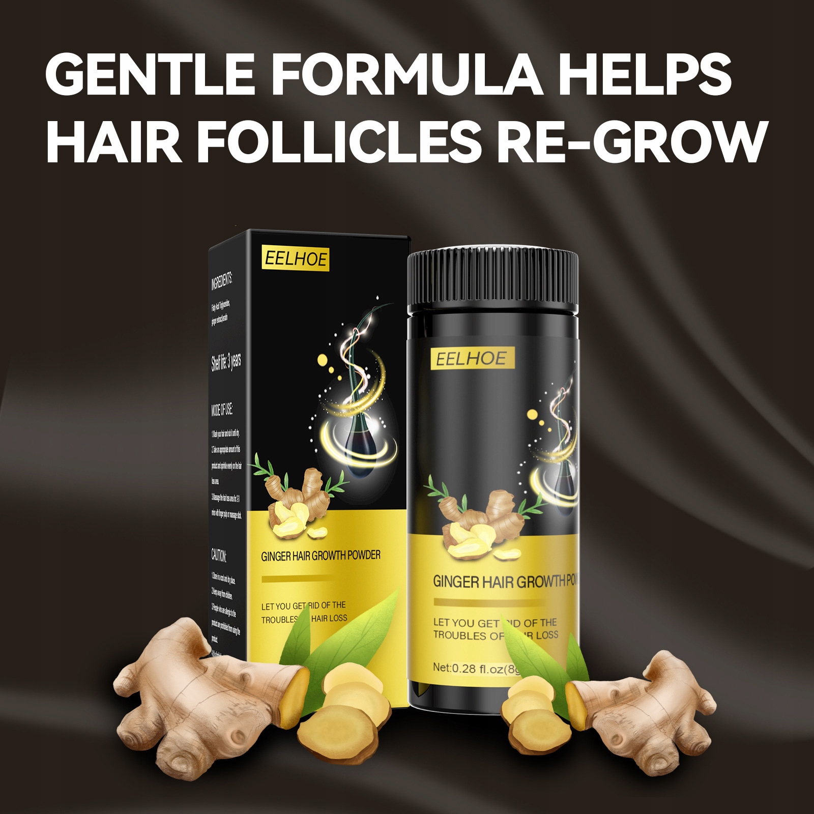 Ginger Hair Growth Powder Fast Promote Hair G Marka bez marki