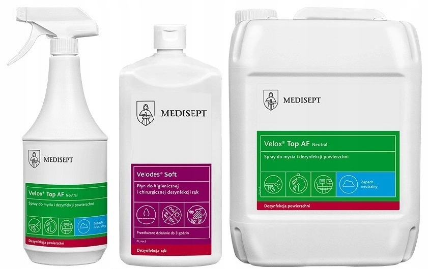 

Zestaw do dezynfekcji Velox 6L Velodes soft 500ml