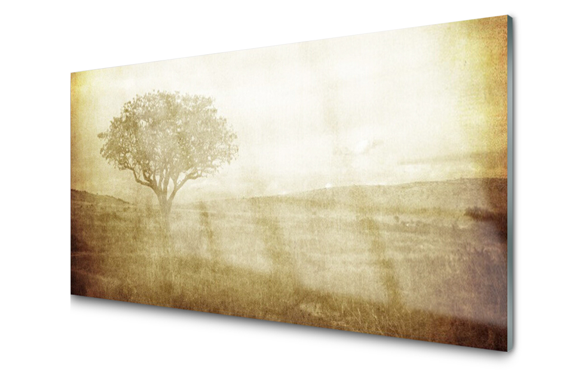 

Panel szklany dekor Drzewo Sepia 140x70 + Klej