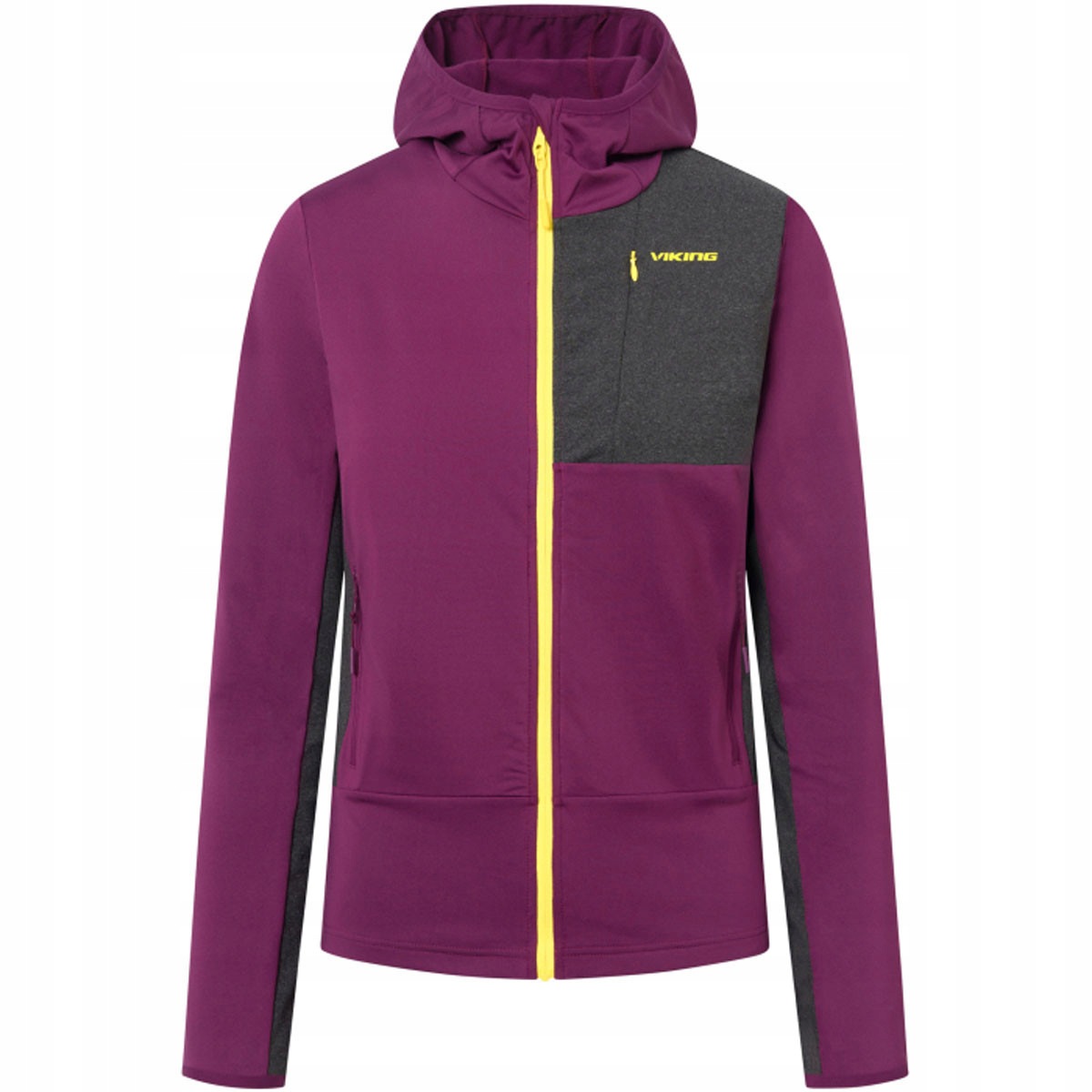 Bluza damska trekkingowa Viking Tacoma Hoodie fioletowa z kapturem L