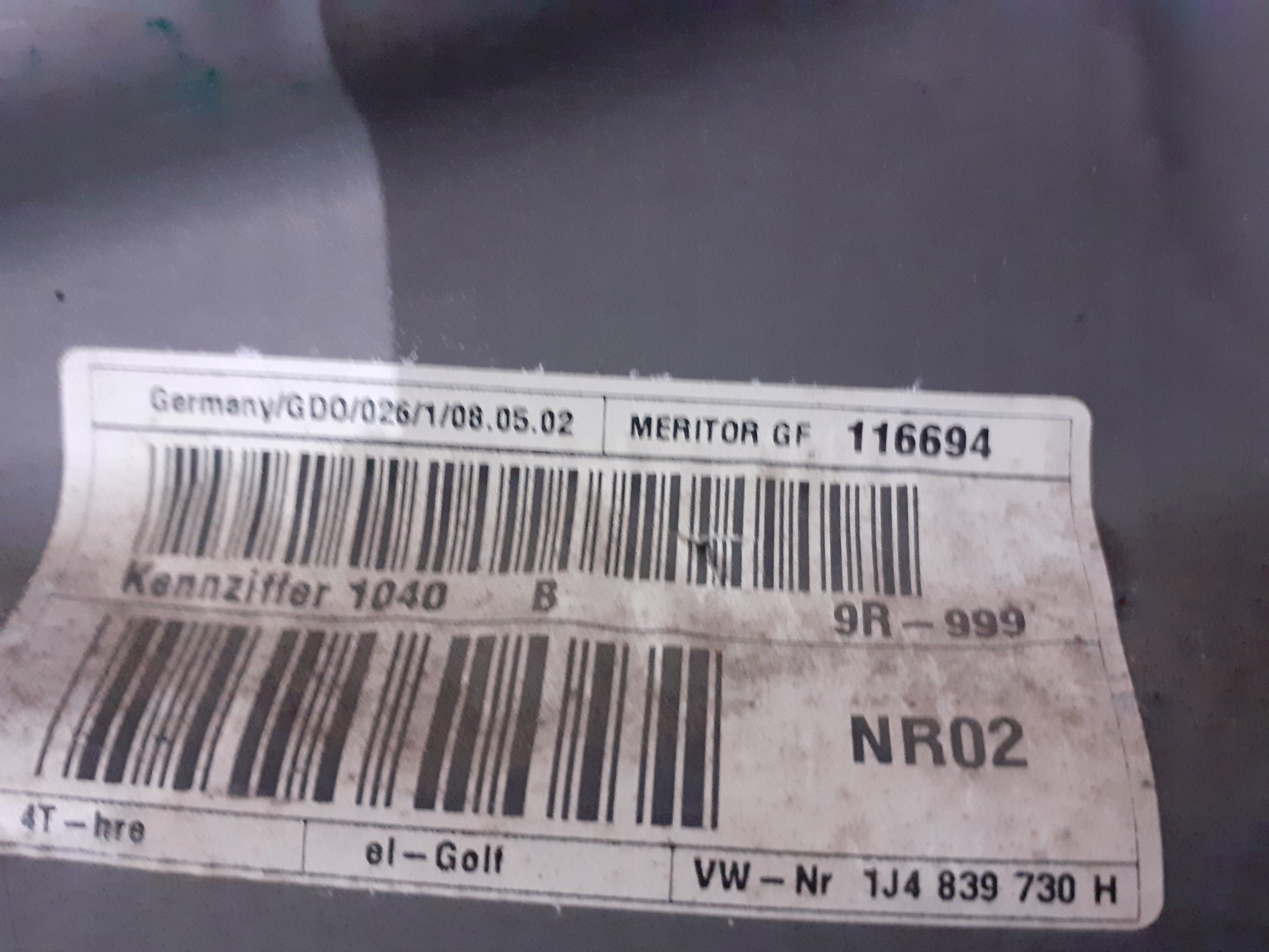 window regulator rear right ELEKTRYCZN VW GOLF IV