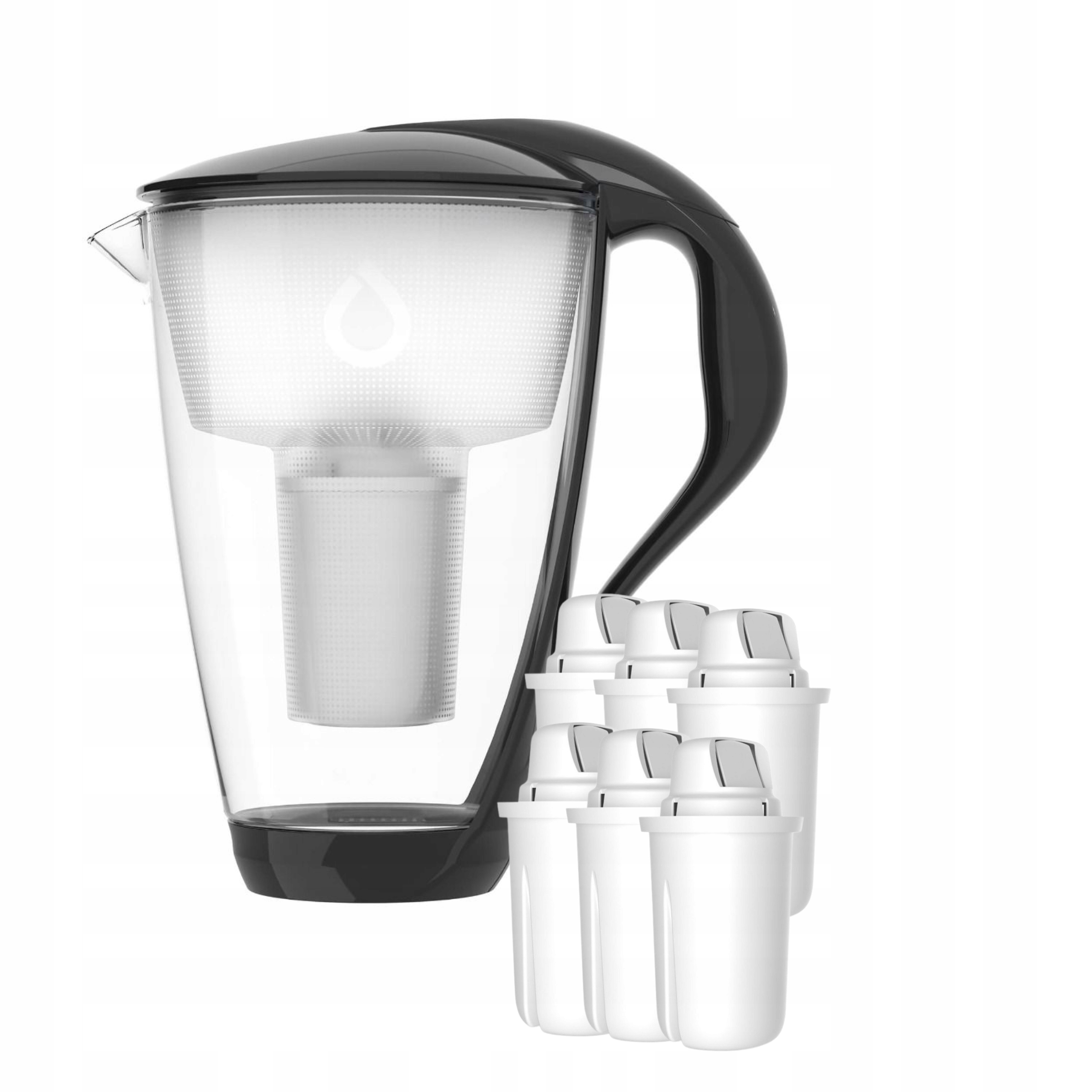 Dzbanek Szklany Dafi Crystal Led 2,0L 6 Wkładów