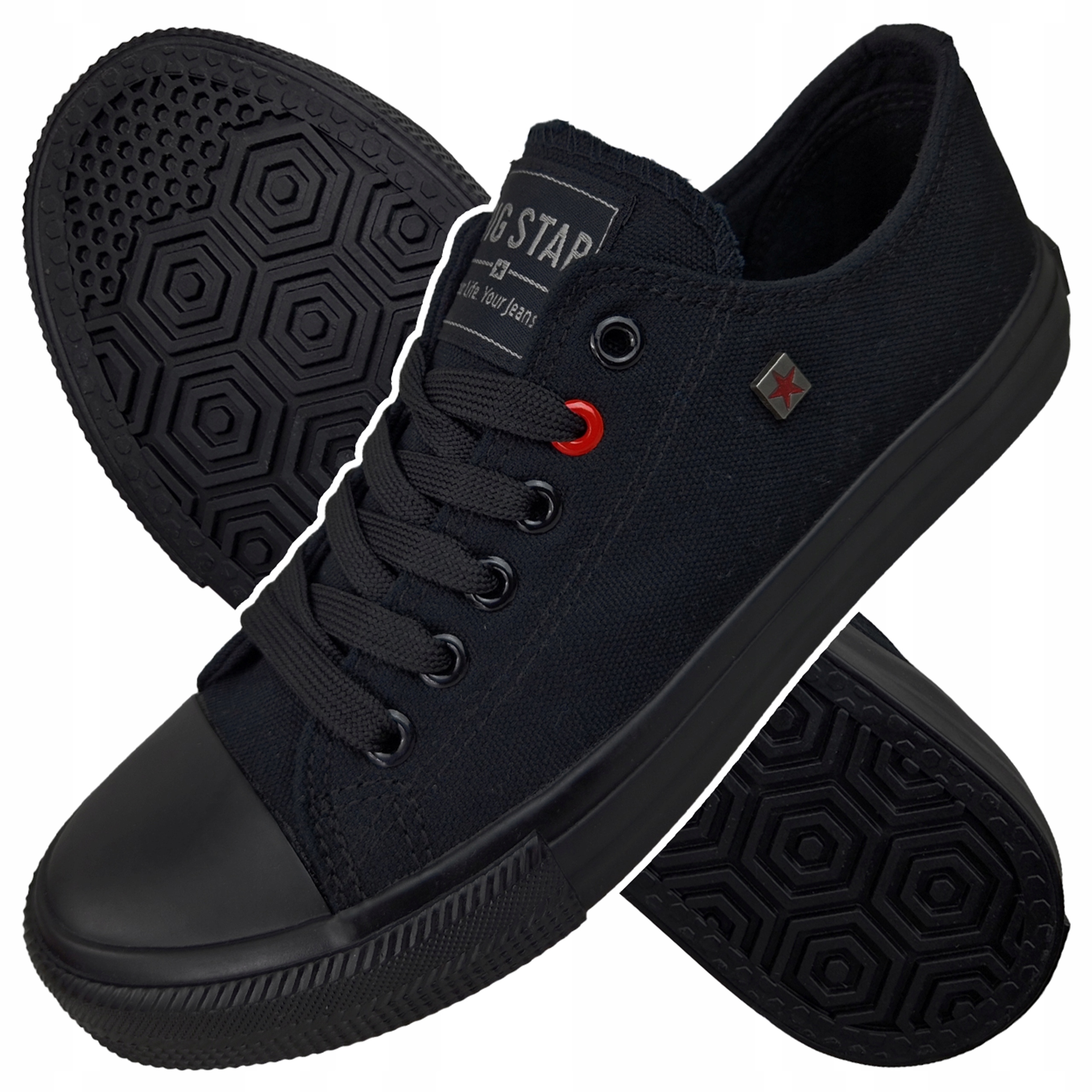 Big Star trampki damskie czarne T274032 37 casualowe sneakersy