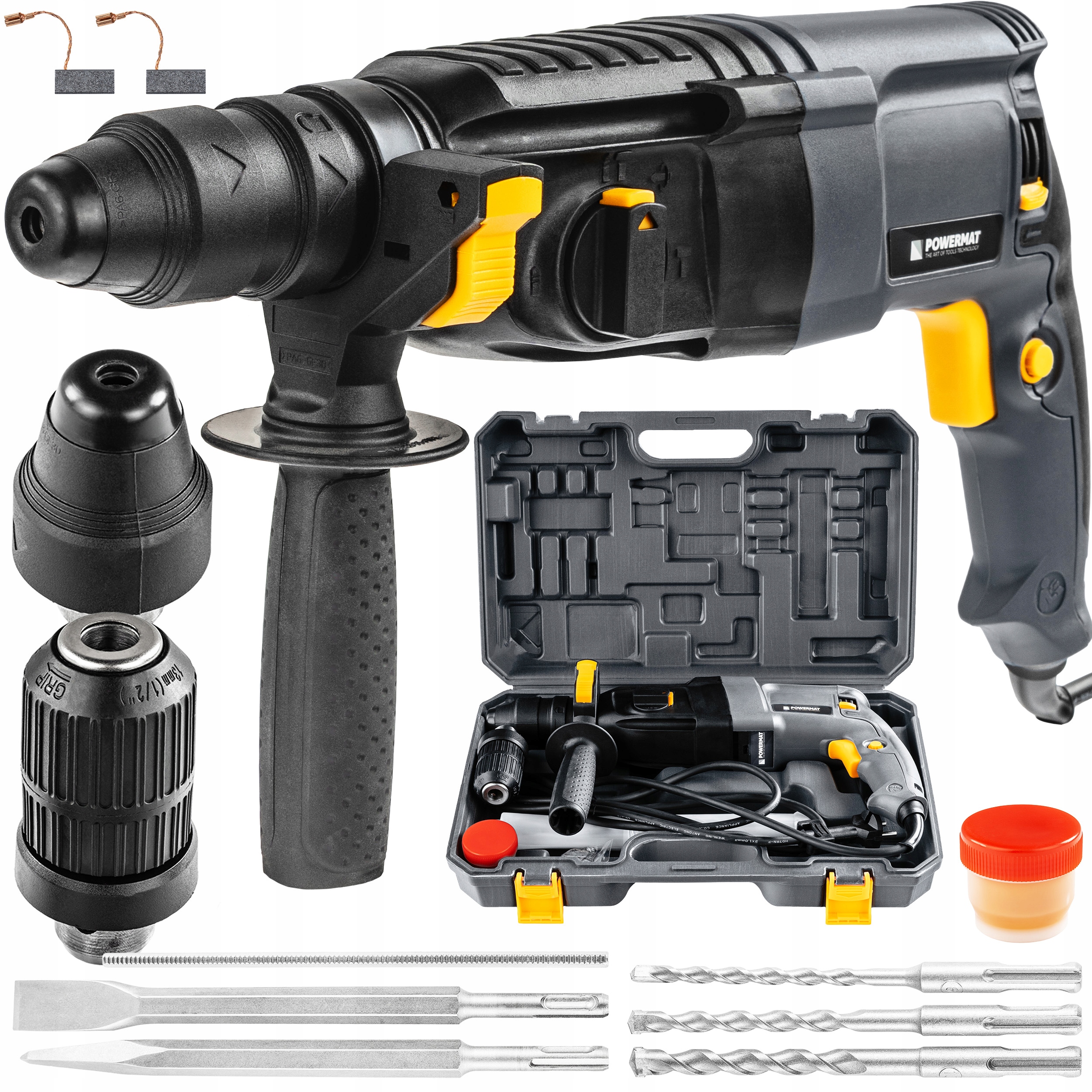 Młotowiertarka Wiertarka Udarowa Sds+ 2600W 4J Młot Udarowy Do Betonu 26MM