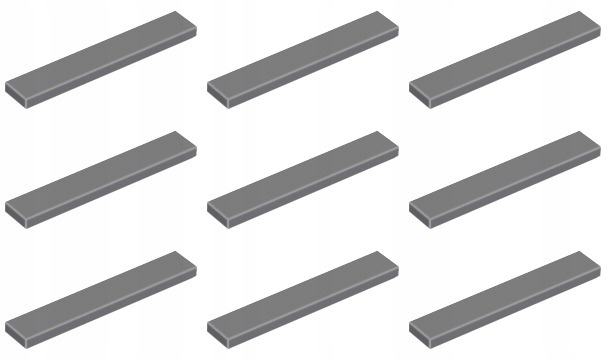 

Lego 6636 Tile Płytka 1x6 szara ciemna (9g) 9 szt.