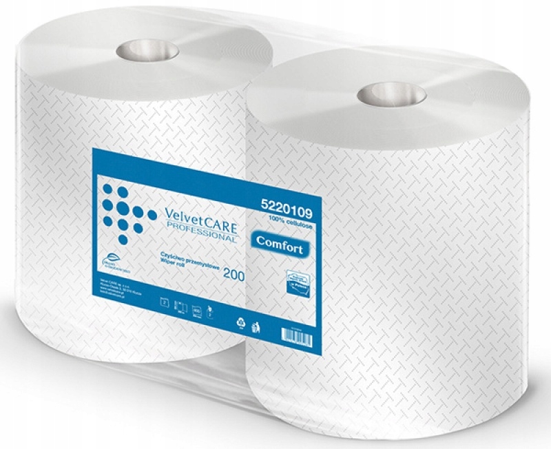 čisticí utěrka Velvet Professional 2-vrstvový 800 listů 200 m bílý