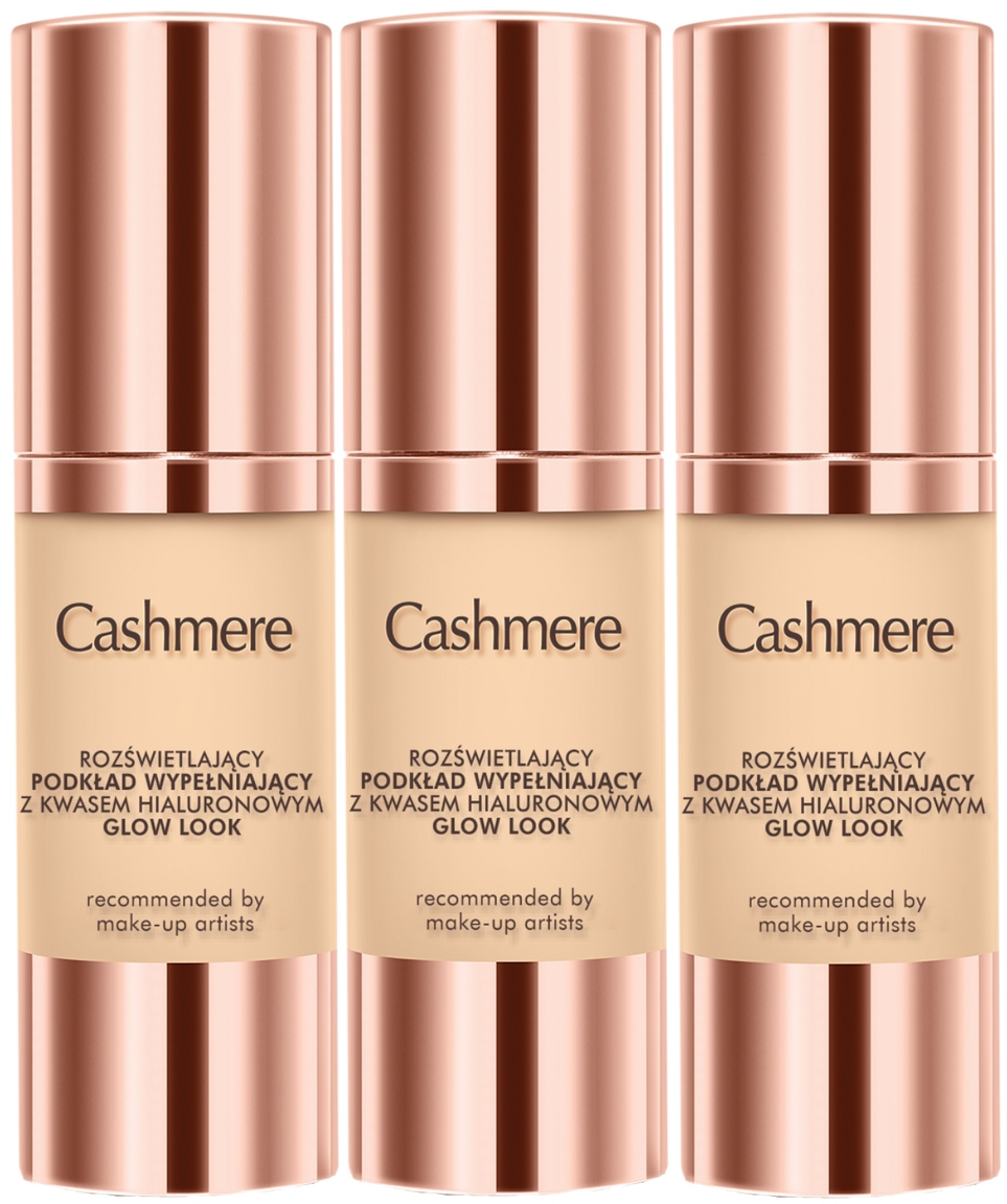 3x Cashmere Glow Look Podkladová Báze Vyplňující béžová hladká pleť