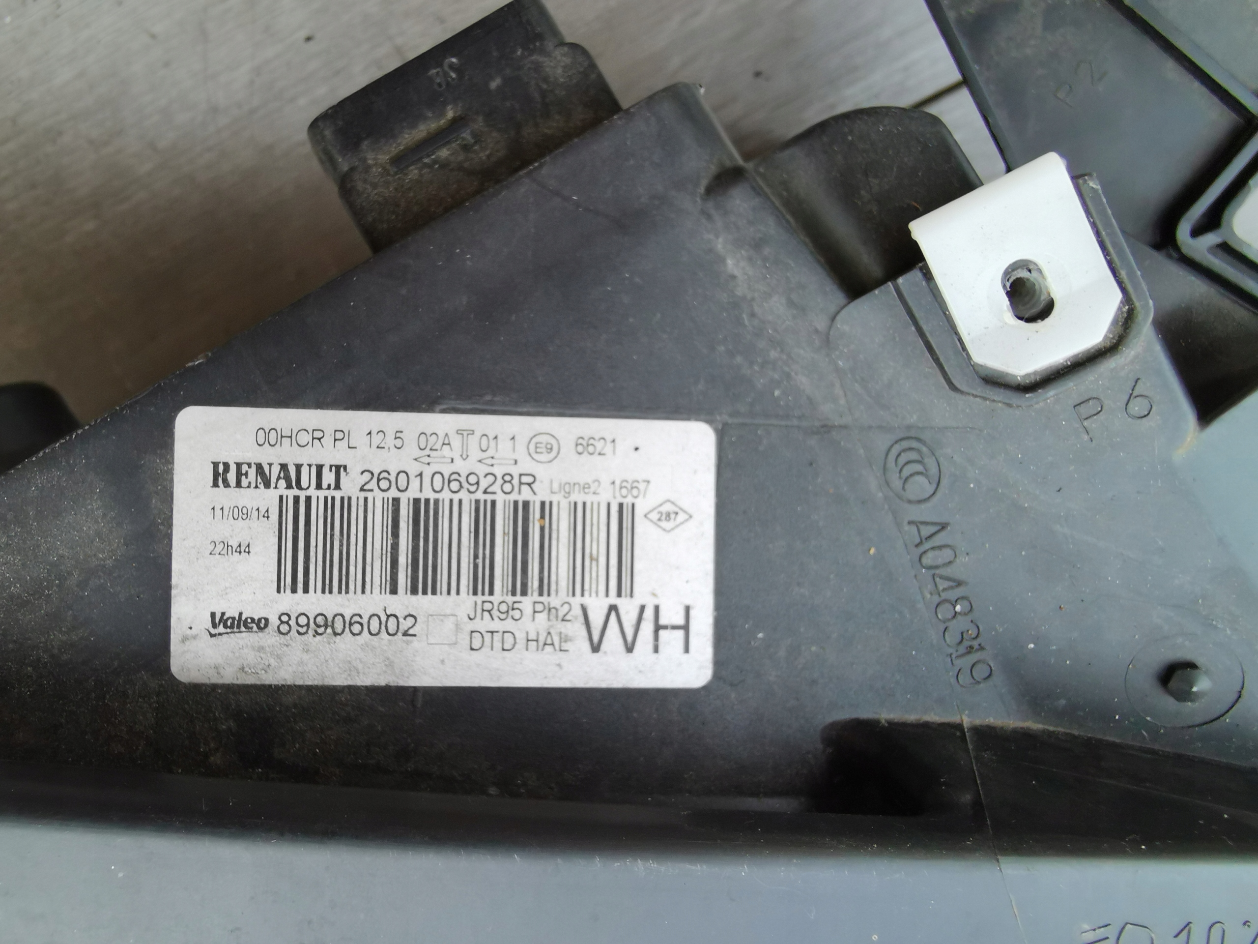 light right front front SCENIC III LIFT renault