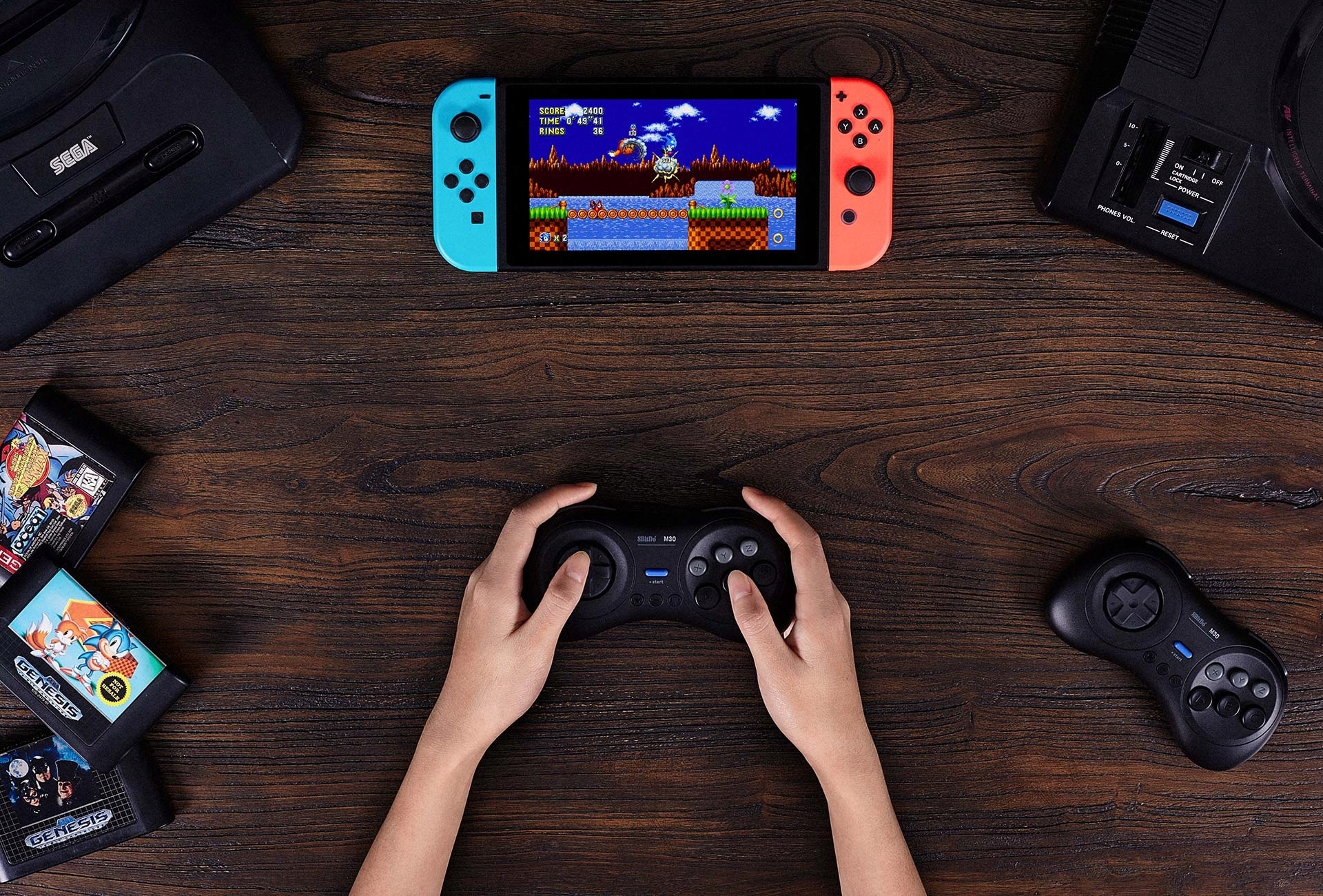 8BitDo M30 BT Pad Najlepszy Kontroler do 2D Switch Zasilanie akumulatorowe USB