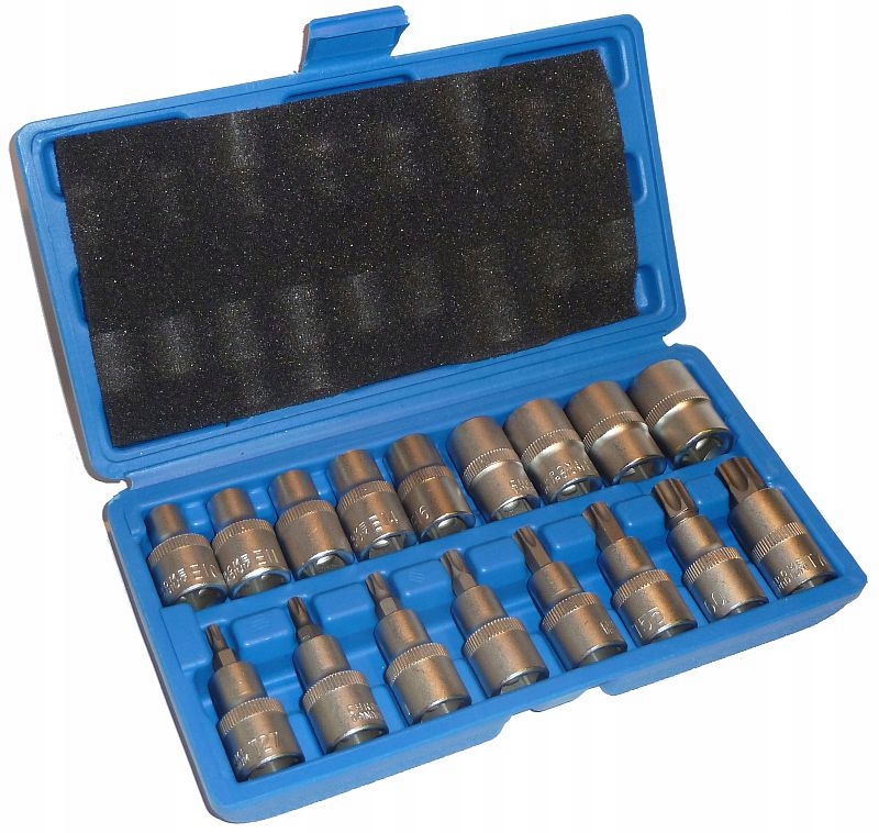 

Klucze Nasadowe Nasadki Bity Torx 1/2 Zestaw 34 El