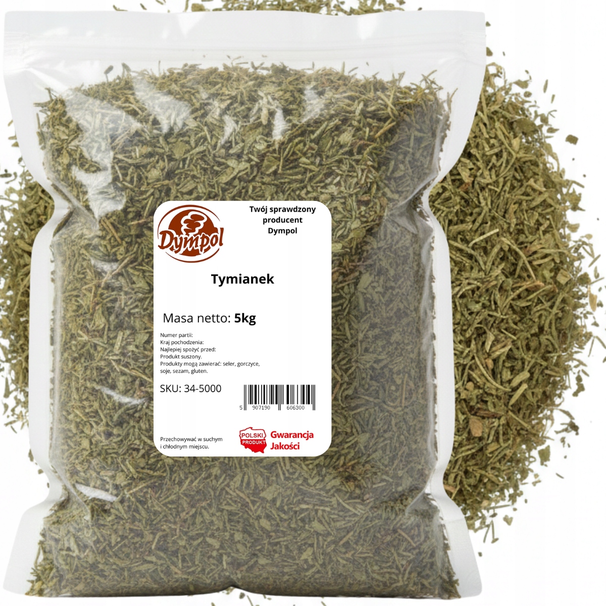 Sušený Tymián Aromatické Koření Výrazné Vysoká kvalita Premium 5 kg