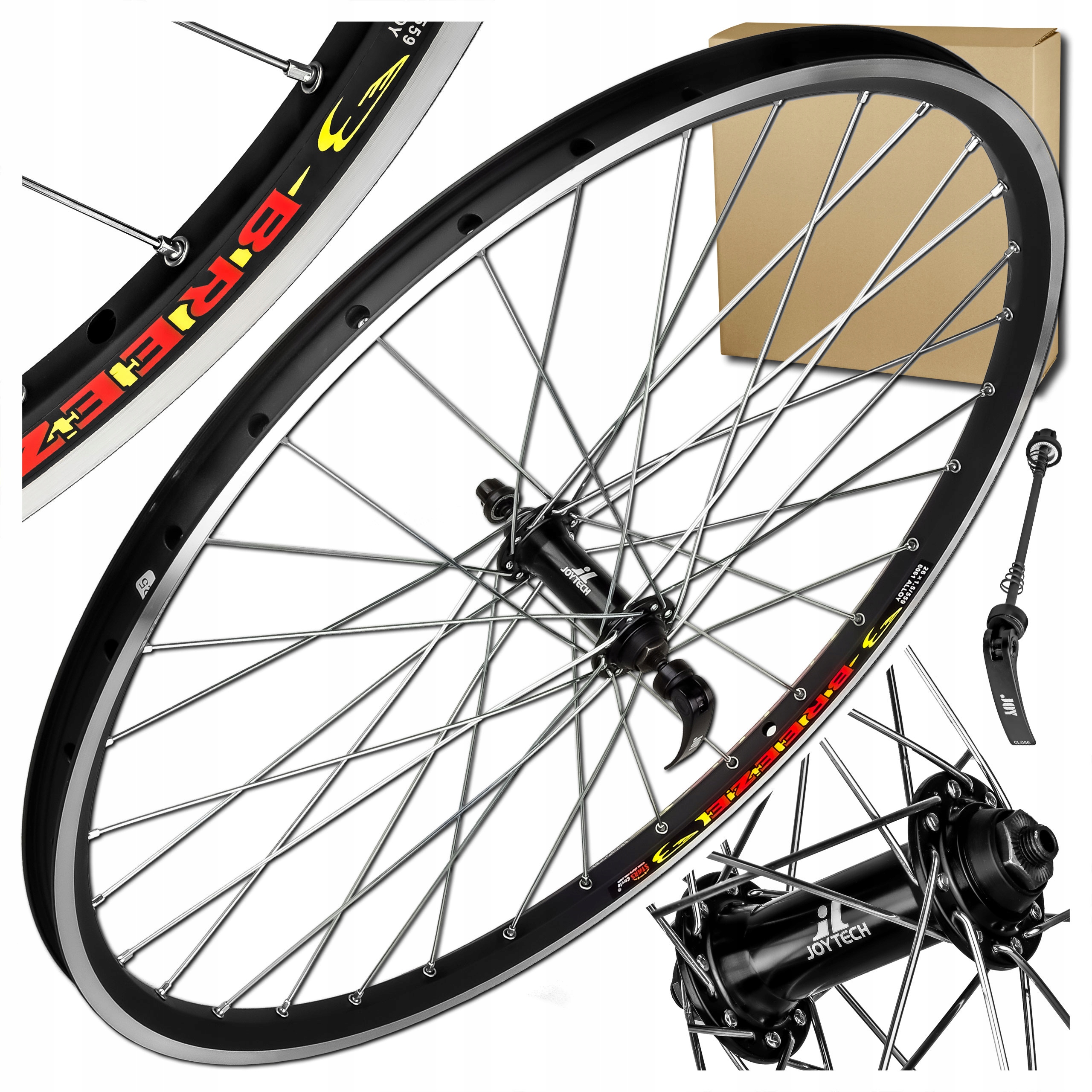 Koło Rowerowe Przód Stars 26'' 559x19 Joytech Hamulec V-brake Zacisk Czarne