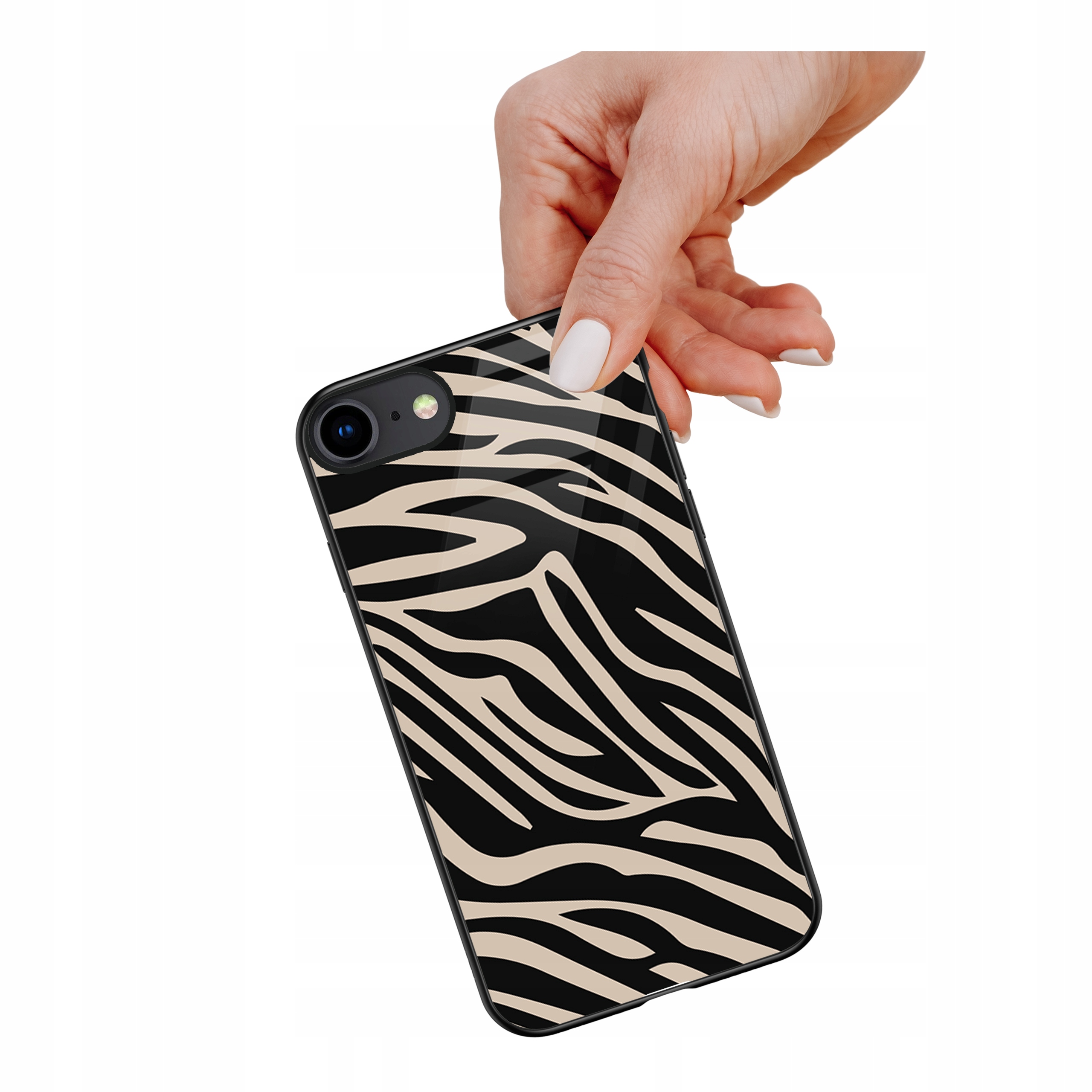 Etui szklane ceramiczne do iPhone 16e Zebra